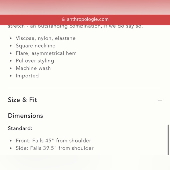 〰️Anthropologie The Ariana Square-Neck Asymmetrical Ruffle-Hem Dress in Black - Picture 6 of 8